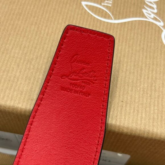 Unisex Christian Louboutin happy Rui Leather logo Belt size 100 cm/40 inches - Picture 7 of 7